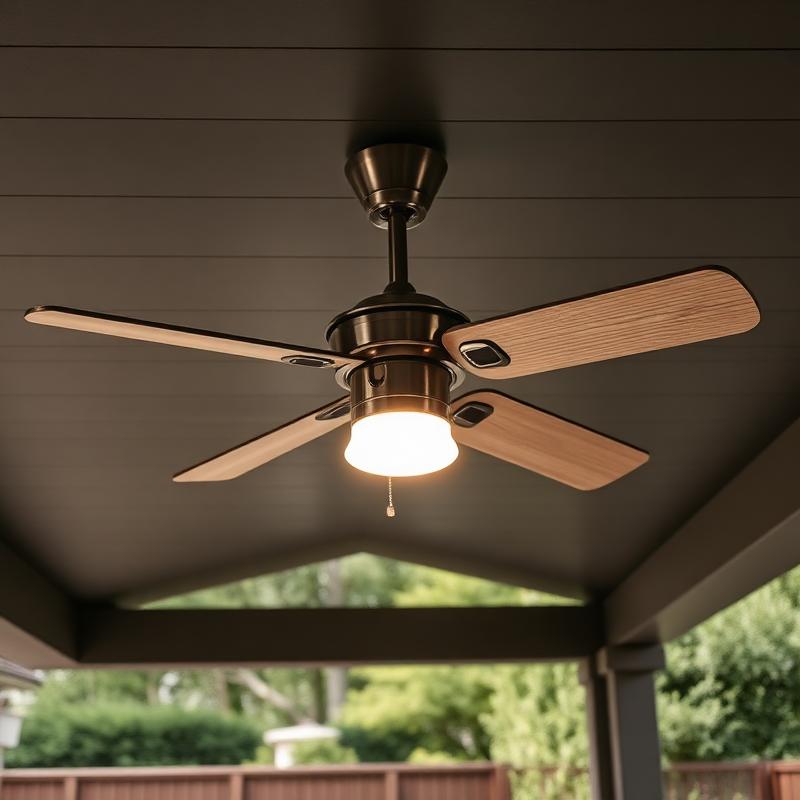 Outdoor Ceiling Fan with Light