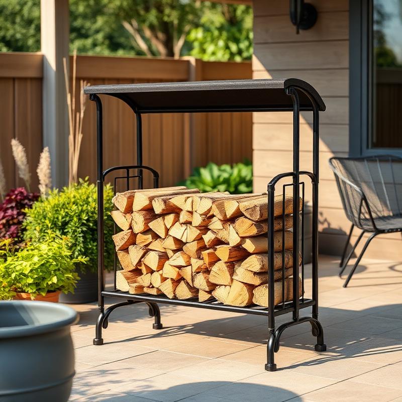 Firewood Rack with Cover